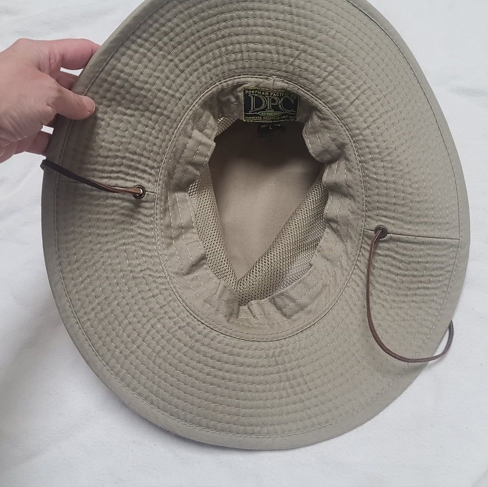 DPC Khaki Wide Brim Sun Hiking Hat, Packable, Size Large - Picture 3 of 7